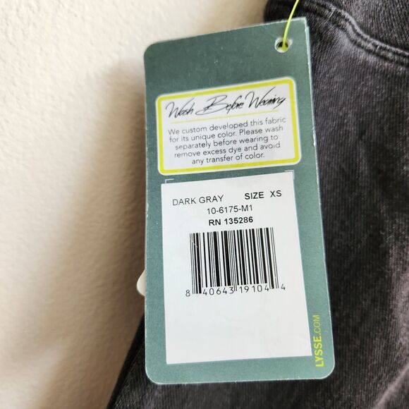 Lysse Jeans Women's XS Dark Gray Denim Jeggings Pull On Skinny Leg Retro Hippie - Picture 8 of 16